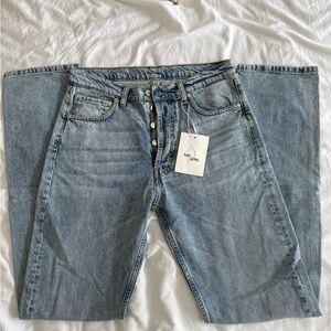 Djerf Avenue RELAXED JEANS WASHED BLUE - TALL